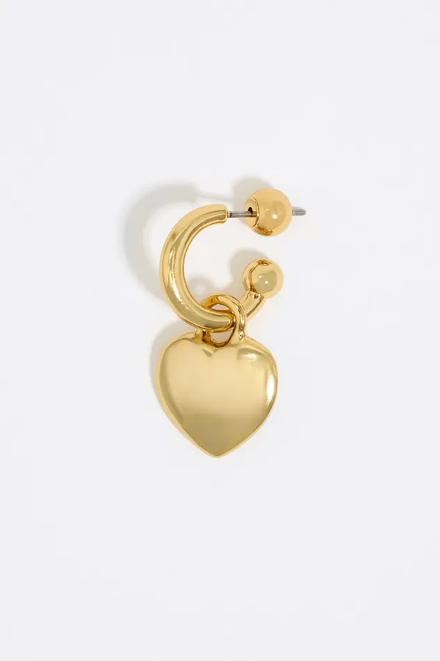 Gold Heart Hoop Earrings Gold Women Bimba Y Lola Earrings Gold Heart Hoop Earrings Gold Women Bimba Y Lola Earrings