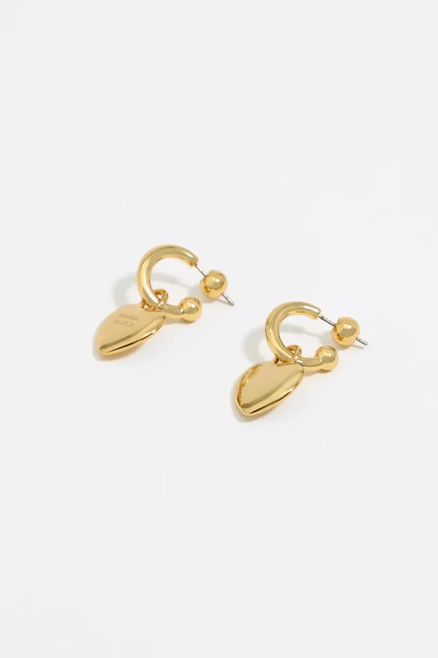 Gold Heart Hoop Earrings Gold Women Bimba Y Lola Earrings Gold Heart Hoop Earrings Gold Women Bimba Y Lola Earrings