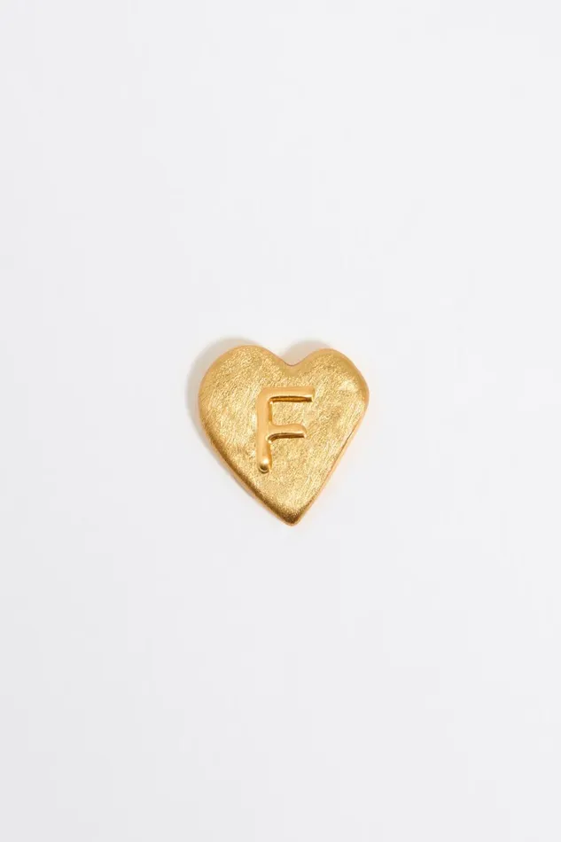 Gold Heart Letter F Earrings Gold Women Bimba Y Lola Alphabet Gold Heart Letter F Earrings Gold Women Bimba Y Lola Alphabet