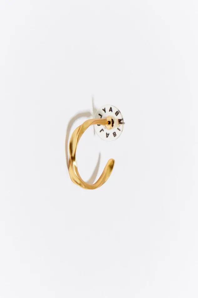 Golden Irregular Hoop Earrings Gold Women Bimba Y Lola Jewelry