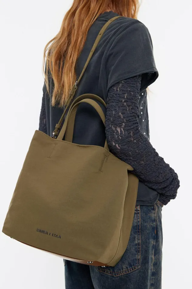Grand Sac Chihuahua Gabardine Olive Olive Women Bimba Y Lola Crossbody Bags