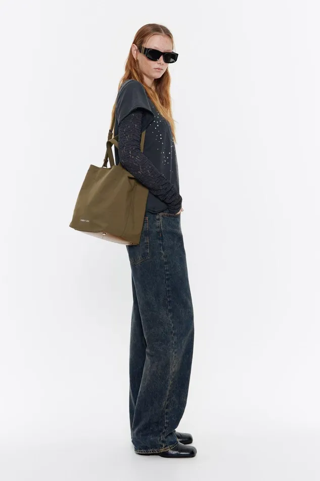 Grand Sac Chihuahua Gabardine Olive Olive Women Bimba Y Lola Crossbody Bags