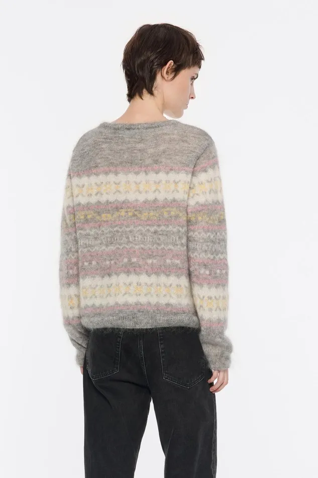 Gray Mohair Sweater Light Grey Women Bimba Y Lola Knitwear Gray Mohair Sweater Light Grey Women Bimba Y Lola Knitwear