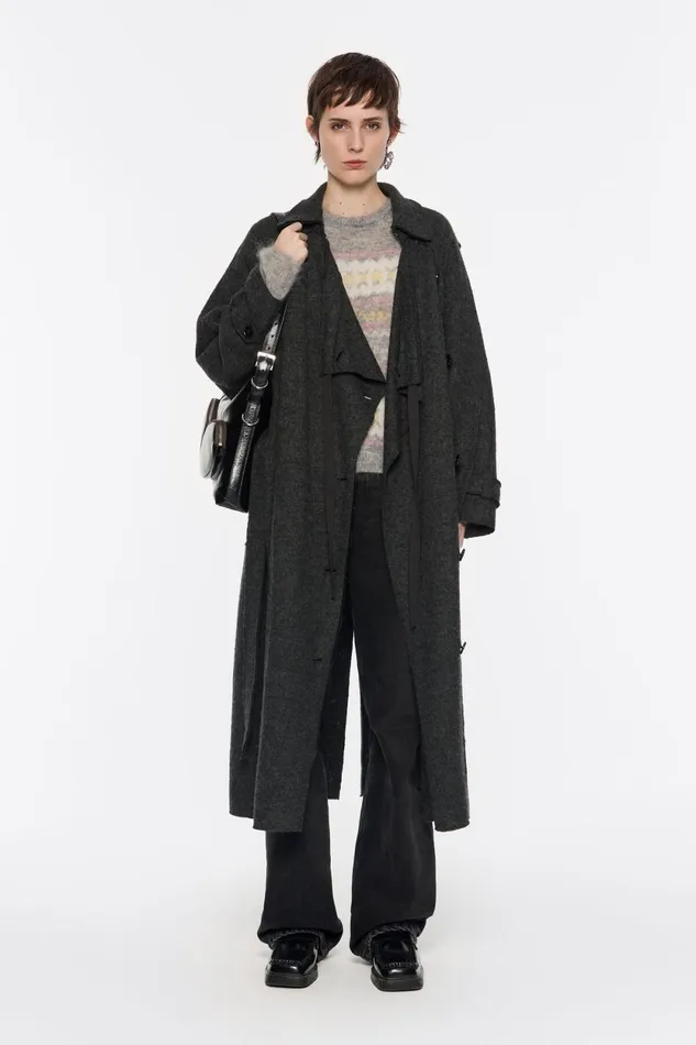 Gray Mohair Sweater Light Grey Women Bimba Y Lola Knitwear Gray Mohair Sweater Light Grey Women Bimba Y Lola Knitwear