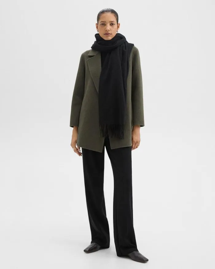 Hats Gloves Scarves Women Theory Classic Scarf In Cashmere Black Hats Gloves Scarves Women Theory Classic Scarf In Cashmere Black