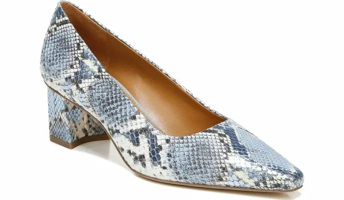 Heels Women Franco Sarto Sarto Regal Pump Airy Blue Snake Leather