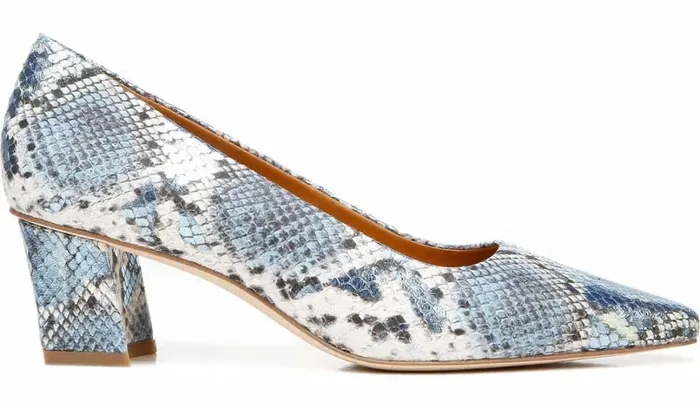 Heels Women Franco Sarto Sarto Regal Pump Airy Blue Snake Leather