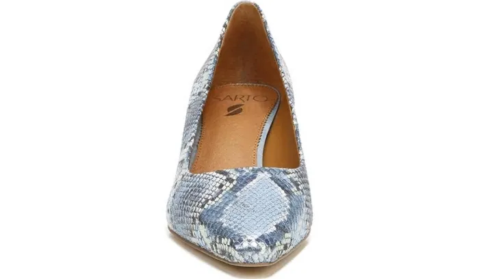 Heels Women Franco Sarto Sarto Regal Pump Airy Blue Snake Leather
