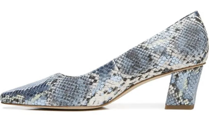 Heels Women Franco Sarto Sarto Regal Pump Airy Blue Snake Leather