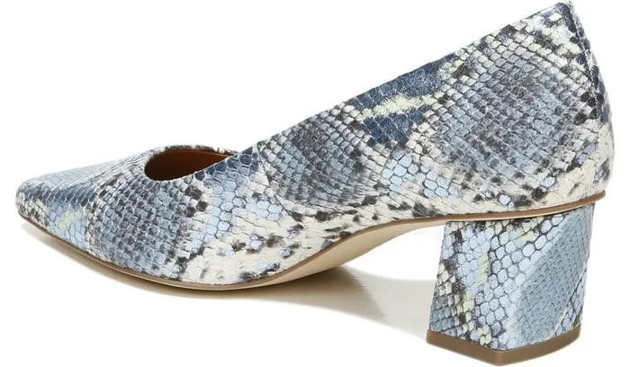 Heels Women Franco Sarto Sarto Regal Pump Airy Blue Snake Leather
