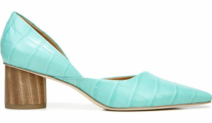 Heels Women Franco Sarto Sarto Rita Pump Aqua Crocco Leather