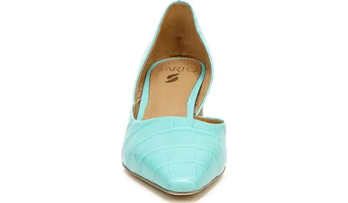 Heels Women Franco Sarto Sarto Rita Pump Aqua Crocco Leather