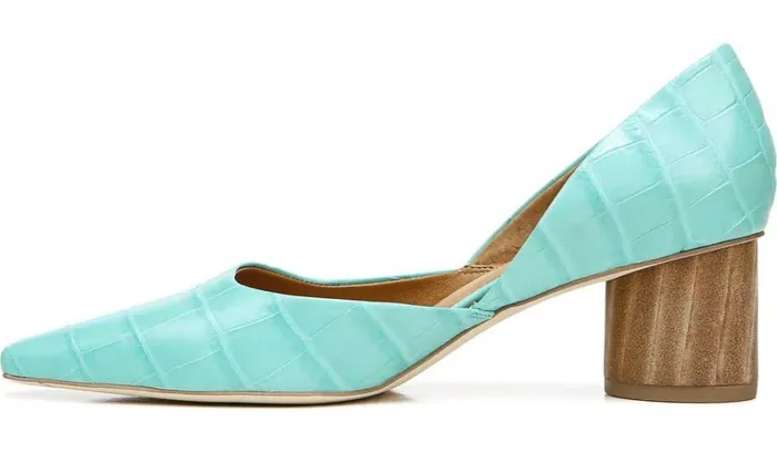 Heels Women Franco Sarto Sarto Rita Pump Aqua Crocco Leather