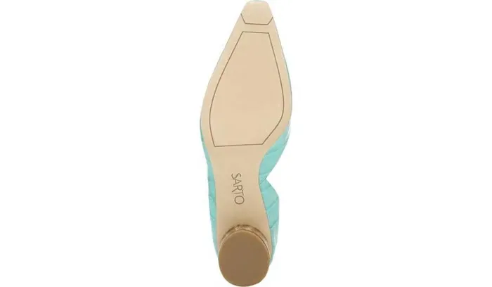 Heels Women Franco Sarto Sarto Rita Pump Aqua Crocco Leather