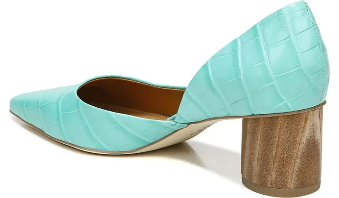 Heels Women Franco Sarto Sarto Rita Pump Aqua Crocco Leather