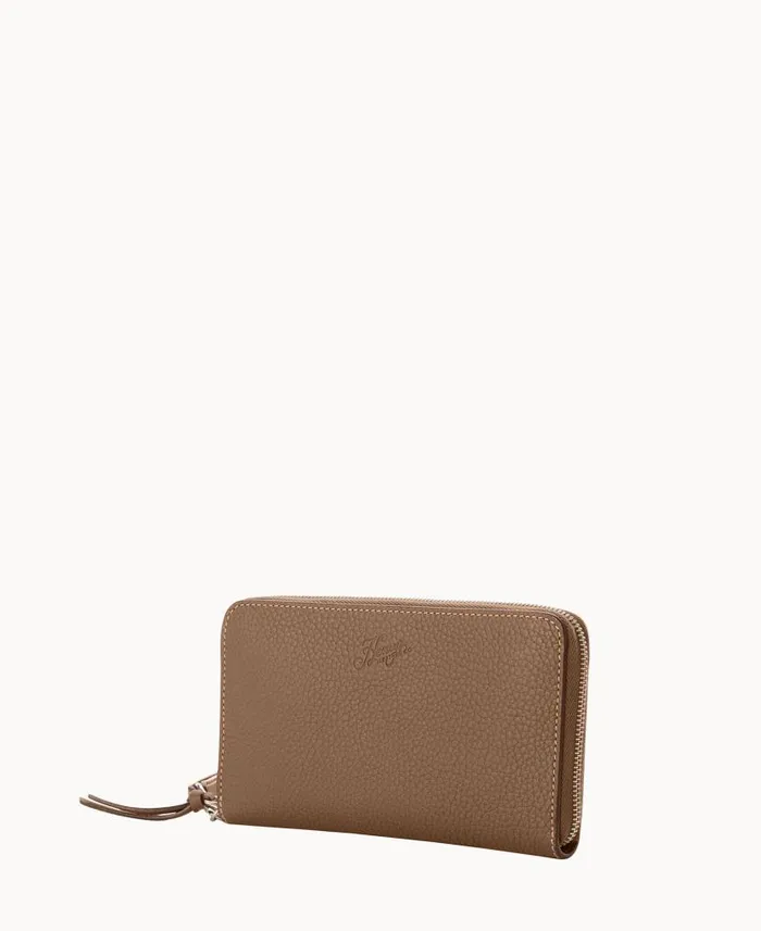 Henrys Large Zip Around Wristlet Dark Taupe ManWoman Dooney and Bourke Wallets Henrys Large Zip Around Wristlet Dark Taupe ManWoman Dooney and Bourke Wallets