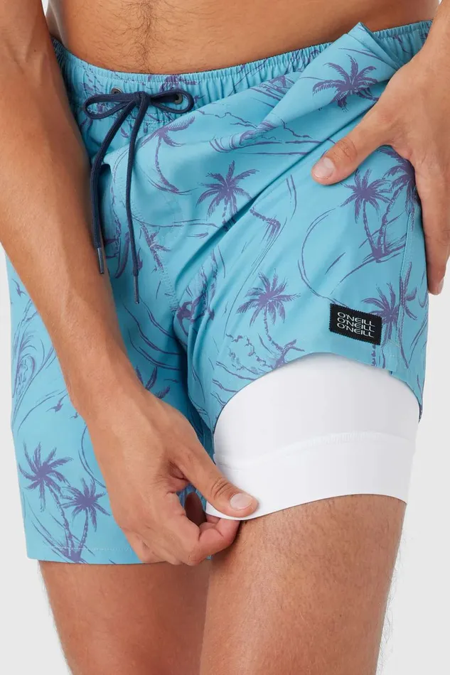HERMOSA ELASTIC WAIST LINED 17034 SWIM TRUNKS Blue Fade Men O039NEILL Type