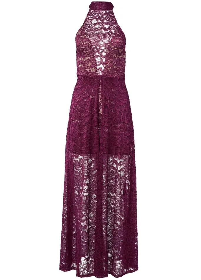 HighLow Lace Dress Wine Women VENUS Formal Dresses