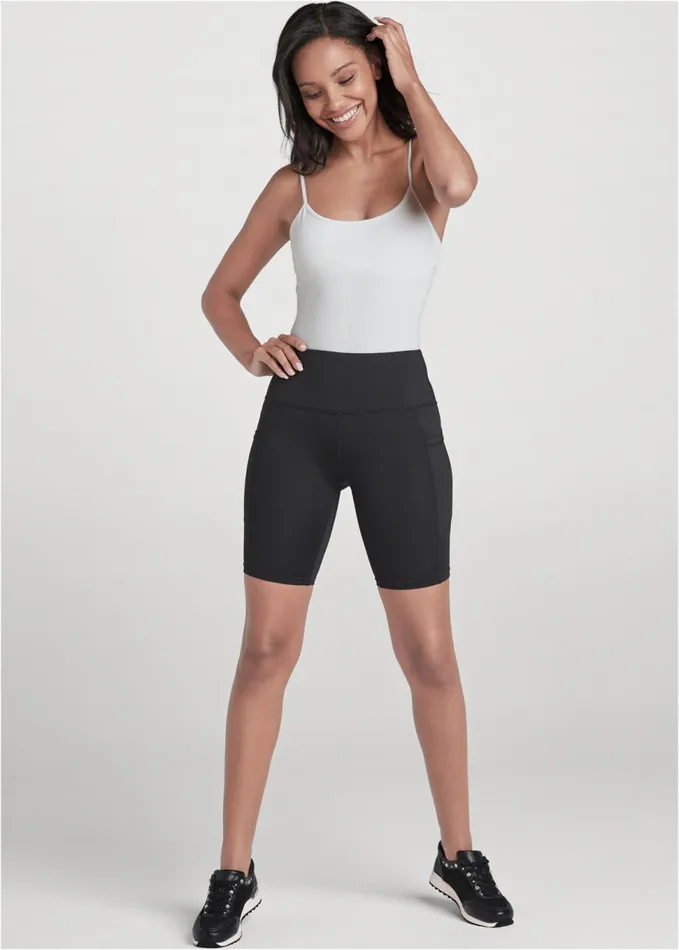 HighRise Pocket Bike Shorts Black Women VENUS Shorts