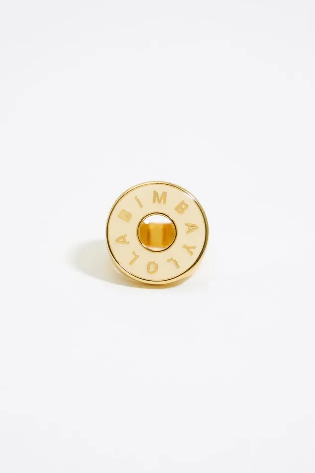Ivory Logo Ring Ivory Women Bimba Y Lola Jewelry Ivory Logo Ring Ivory Women Bimba Y Lola Jewelry