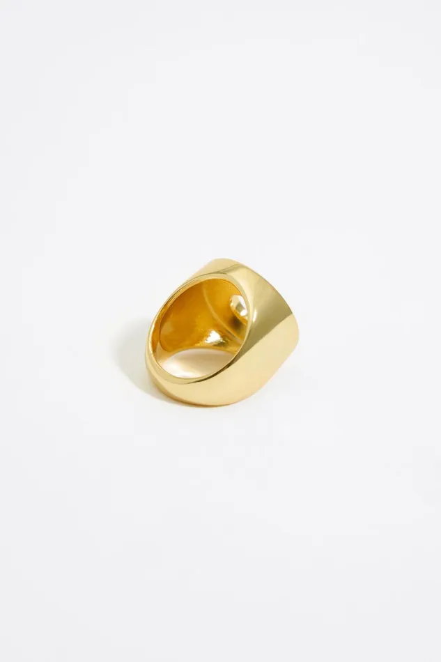 Ivory Logo Ring Ivory Women Bimba Y Lola Jewelry Ivory Logo Ring Ivory Women Bimba Y Lola Jewelry