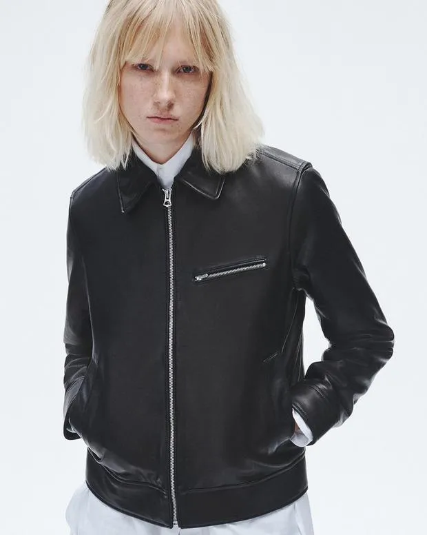 Jackets and Coats Women Rag and Bone Manon Leather Jacket Black