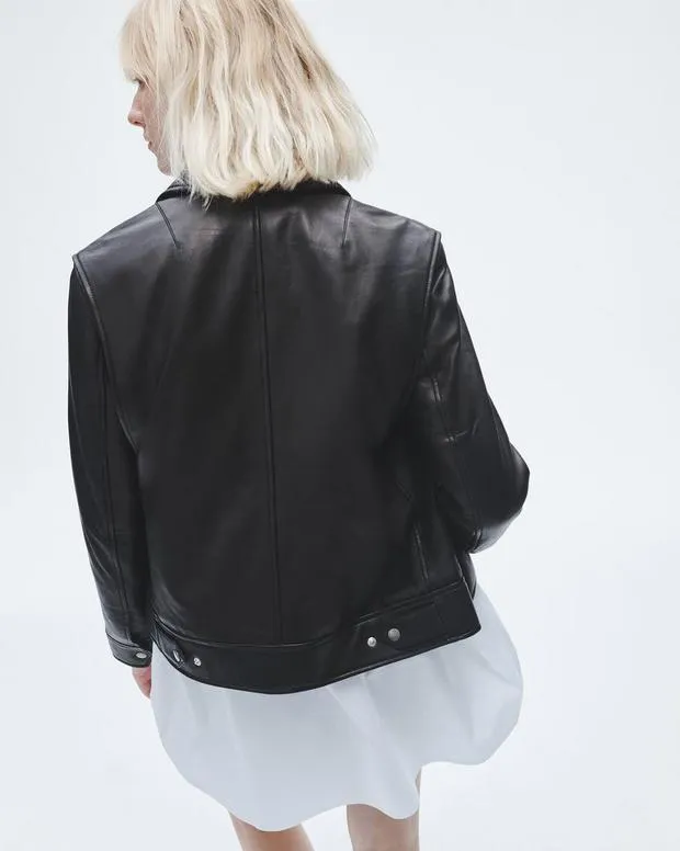 Jackets and Coats Women Rag and Bone Manon Leather Jacket Black