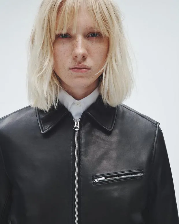Jackets and Coats Women Rag and Bone Manon Leather Jacket Black