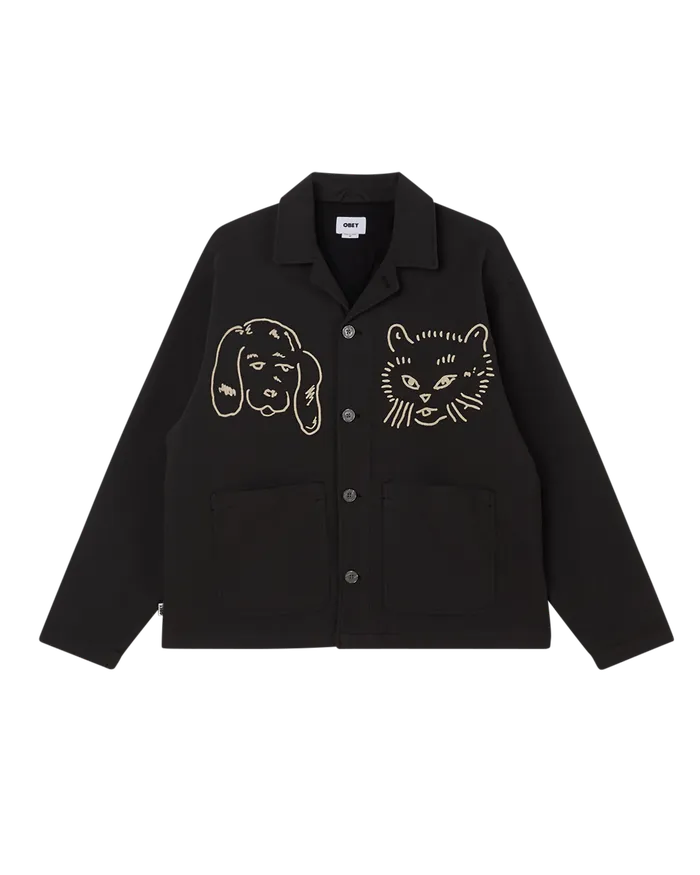 JACKETS OBEY Clothing Men VESTA SHIRT JACKET Pirate Black
