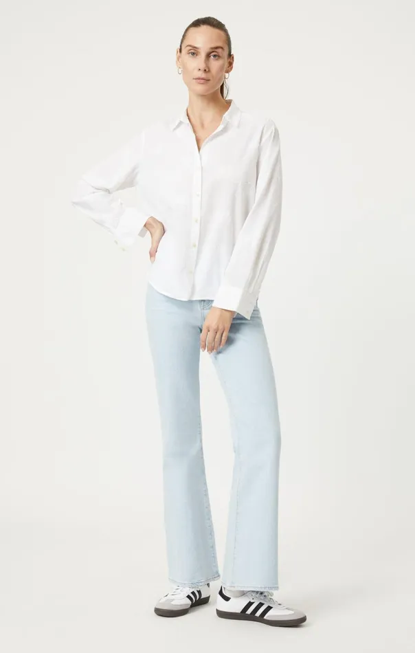 Jacquard ButtonUp Shirt In Antique White Women Mavi Jeans Shirts Jacquard ButtonUp Shirt In Antique White Women Mavi Jeans Shirts