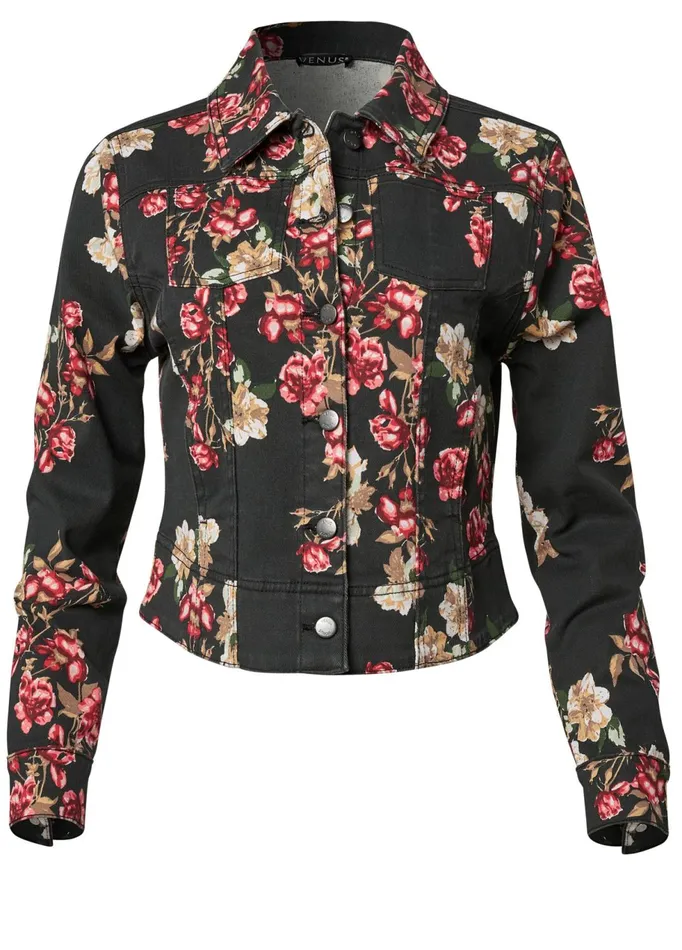 JEAN JACKET Red Multi Women VENUS Denim