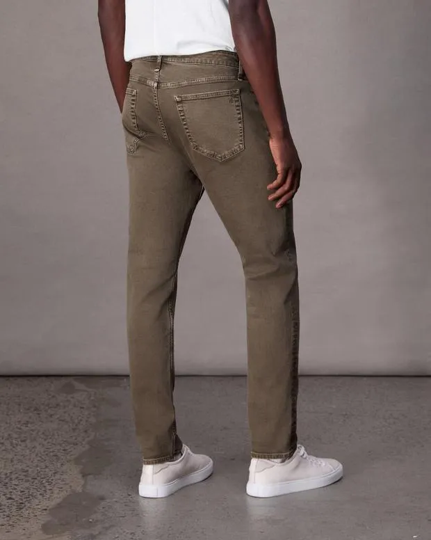 Jeans Men Rag and Bone Fit 3 Athletic Fit Jean Aero Stretch Denim Ash Brown