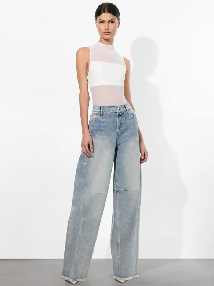 Jeans Women Alice Olivia Driggs Balloon Jean Sierra Light Blue