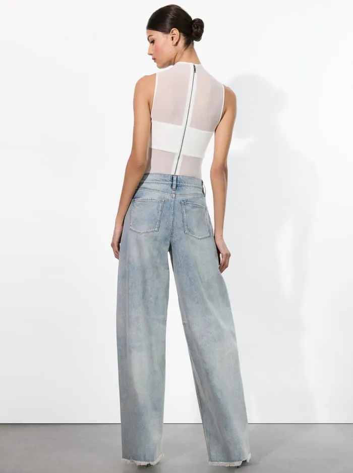 Jeans Women Alice Olivia Driggs Balloon Jean Sierra Light Blue