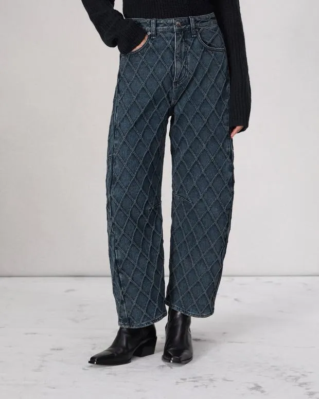 Jeans Women Rag and Bone Charlie BarrelLeg Jean Lightweight Rigid Denim Karina Quilted