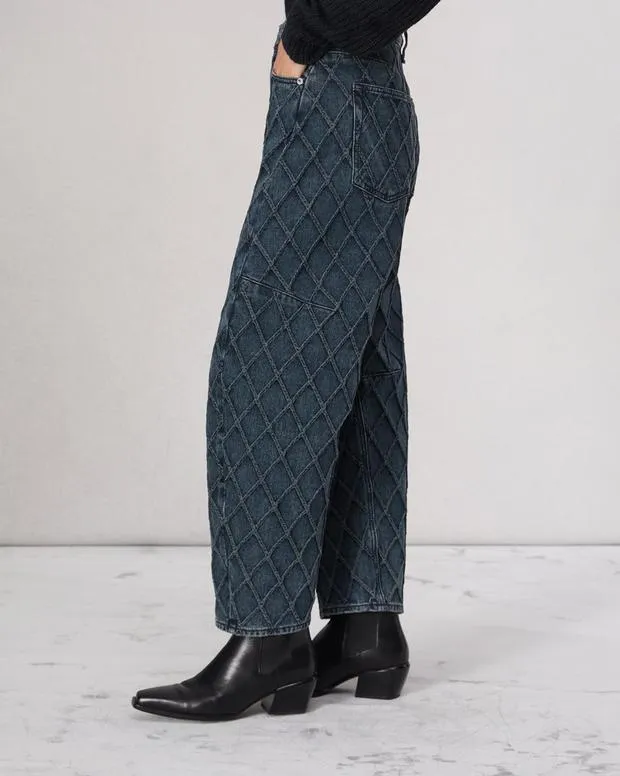 Jeans Women Rag and Bone Charlie BarrelLeg Jean Lightweight Rigid Denim Karina Quilted