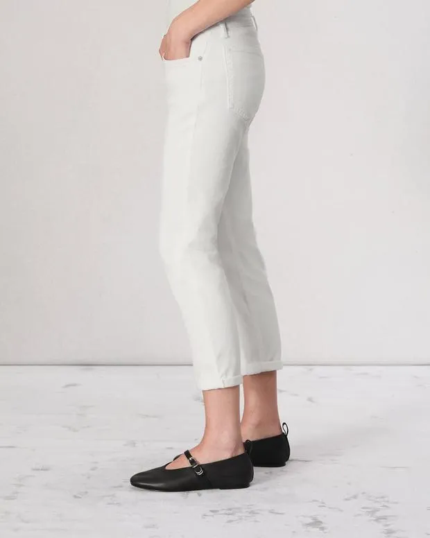 Jeans Women Rag and Bone Dre Slim Boyfriend Jean Vintage Stretch Denim Optic White