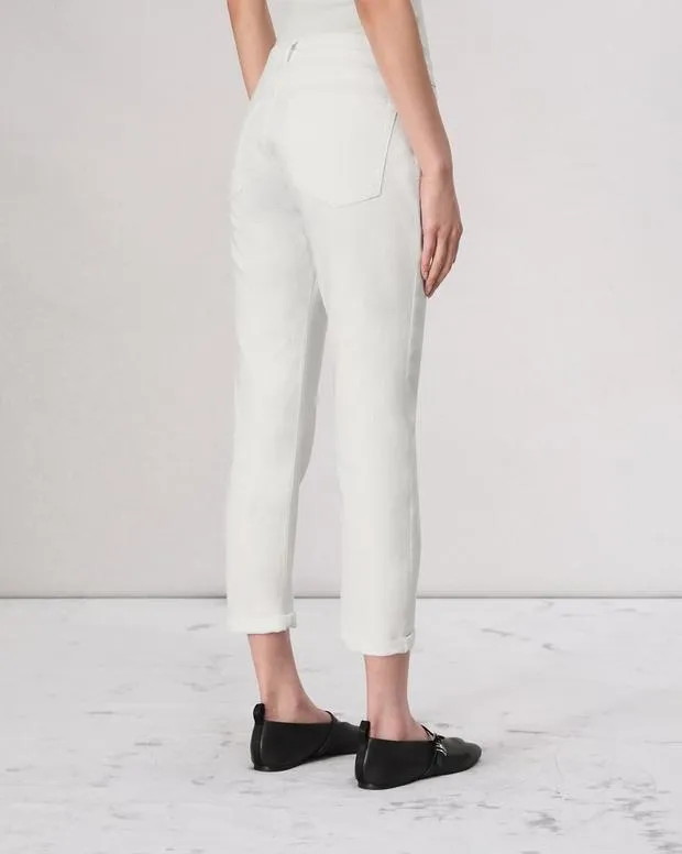 Jeans Women Rag and Bone Dre Slim Boyfriend Jean Vintage Stretch Denim Optic White