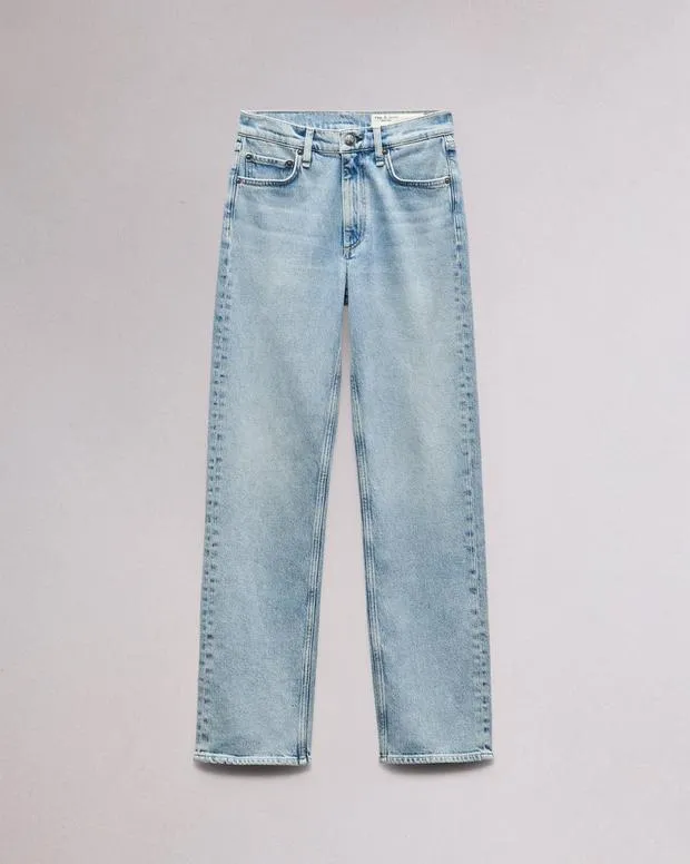 Jeans Women Rag and Bone Harlow Full Length Straight Jean Vintage Stretch Denim Bloomfield