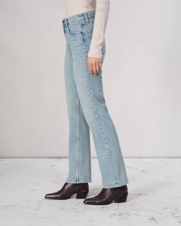 Jeans Women Rag and Bone Harlow Full Length Straight Jean Vintage Stretch Denim Bloomfield