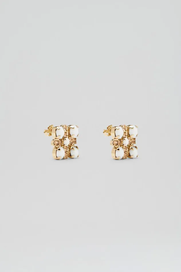 Jewelry Women Scanlan Theodore OPAL STRASS STUDS Chalk Jewelry Women Scanlan Theodore OPAL STRASS STUDS Chalk