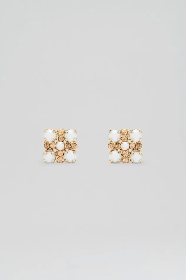 Jewelry Women Scanlan Theodore OPAL STRASS STUDS Chalk Jewelry Women Scanlan Theodore OPAL STRASS STUDS Chalk