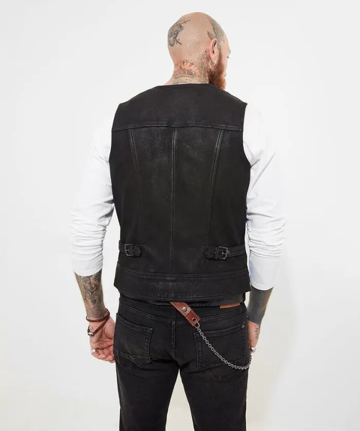 Joe Browns Coats and Jackets Men Black Leather Waistcoat Black Joe Browns Coats and Jackets Men Black Leather Waistcoat Black