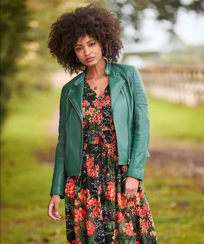 Joe Browns Coats and Jackets Women All In The Details Leather Jacket Green Joe Browns Coats and Jackets Women All In The Details Leather Jacket Green