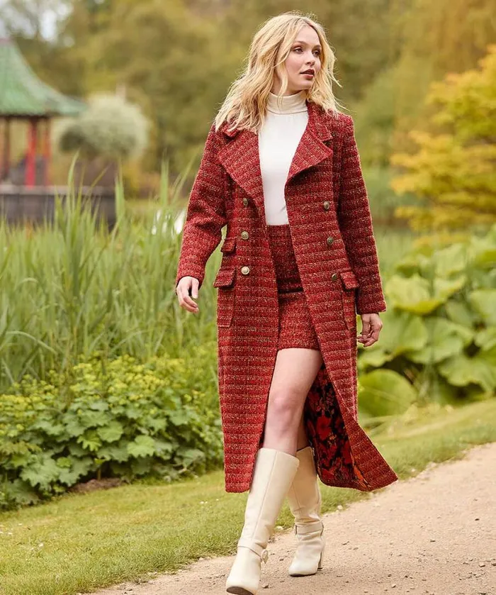 Joe Browns Coats and Jackets Women Maya Tweed Maxi Coat Burnt Orange Joe Browns Coats and Jackets Women Maya Tweed Maxi Coat Burnt Orange