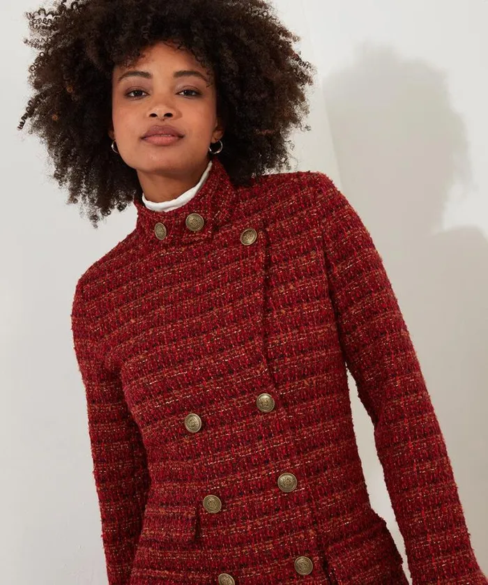 Joe Browns Coats and Jackets Women Maya Tweed Maxi Coat Burnt Orange Joe Browns Coats and Jackets Women Maya Tweed Maxi Coat Burnt Orange