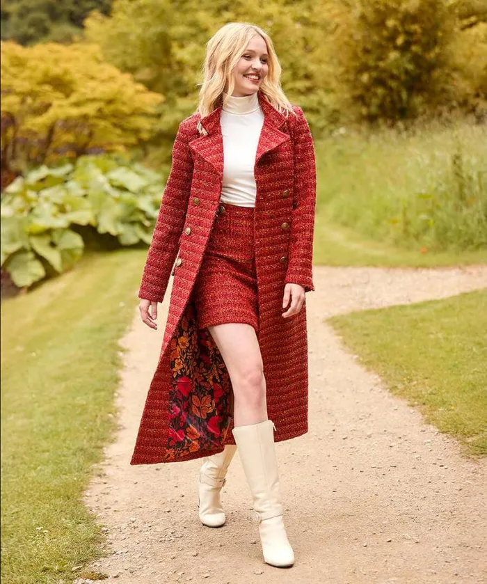 Joe Browns Coats and Jackets Women Maya Tweed Maxi Coat Burnt Orange Joe Browns Coats and Jackets Women Maya Tweed Maxi Coat Burnt Orange