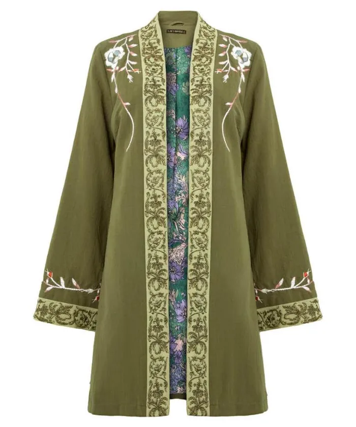 Joe Browns Coats and Jackets Women Summer Daze Boutique Kimono Khaki Joe Browns Coats and Jackets Women Summer Daze Boutique Kimono Khaki