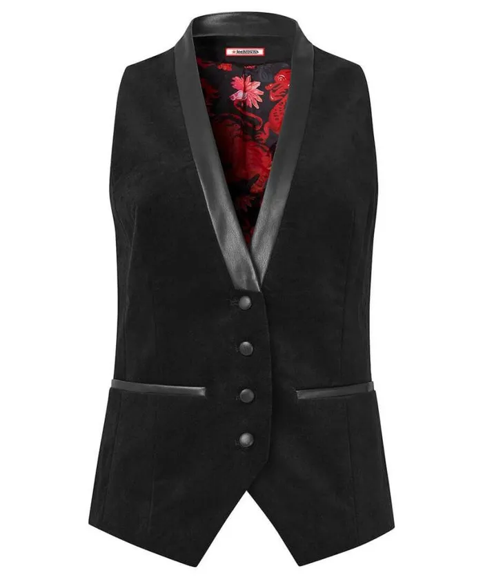 Joe Browns Coats and Jackets Women Ultimate Black Velvet Waistcoat Black Joe Browns Coats and Jackets Women Ultimate Black Velvet Waistcoat Black