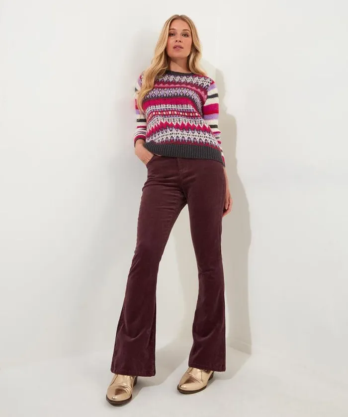 Joe Browns Jeans and Trousers Women Cosy Cabin Cord Trousers Purple Joe Browns Jeans and Trousers Women Cosy Cabin Cord Trousers Purple